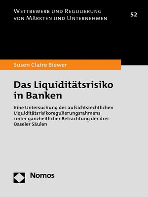 cover image of Das Liquiditätsrisiko in Banken